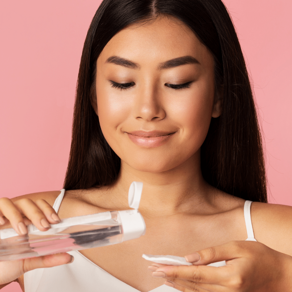 Girl using best micellar water